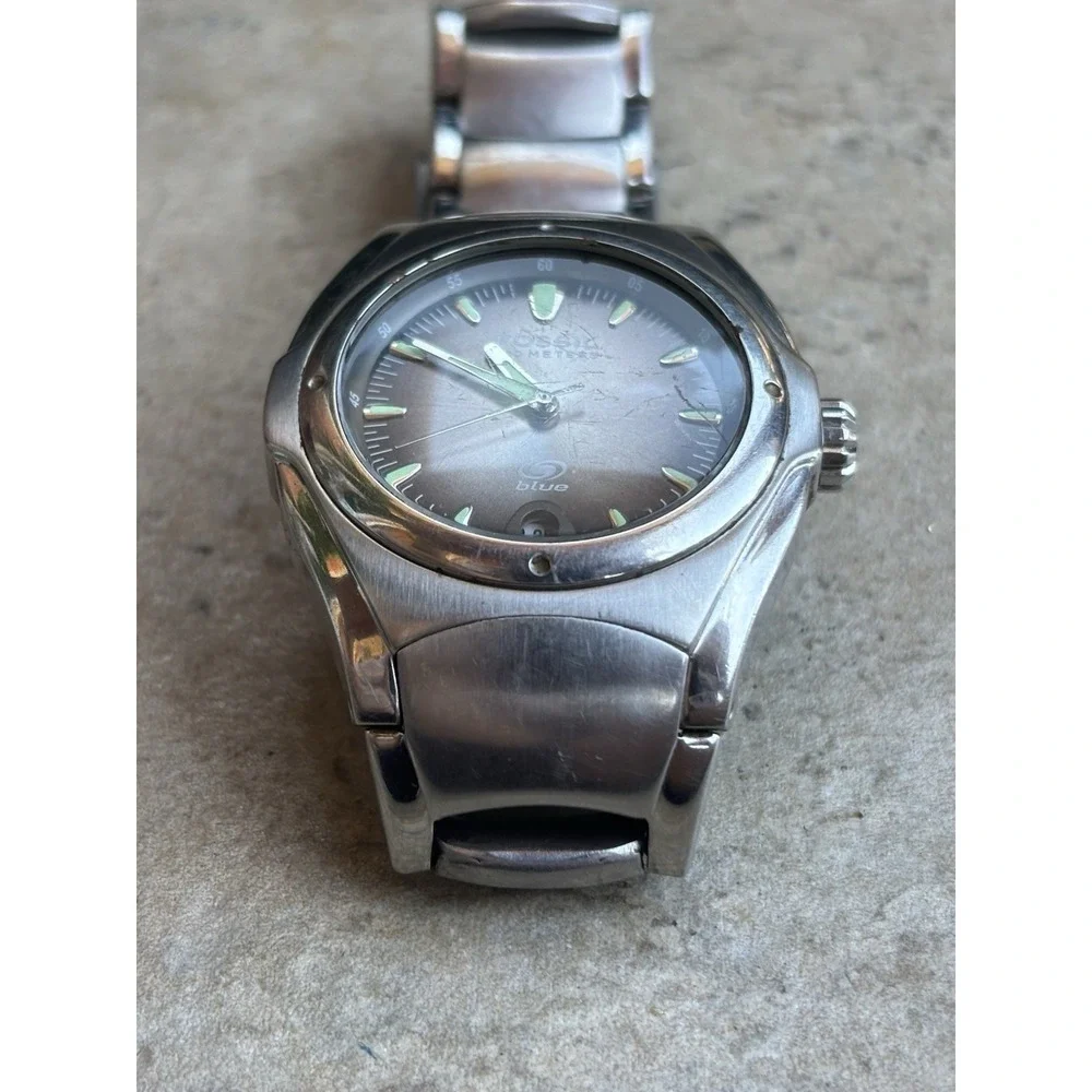 ⭐️Vintage Fossil Blue Womens Silver Tone Stainless⭐️AM3747⭐️Quartz Watch A3⭐️